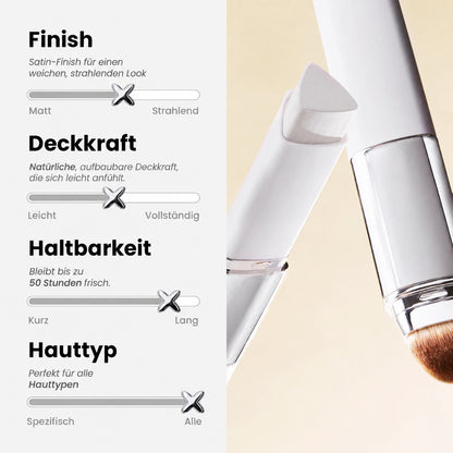 2-in-1-Foundation mit integriertem Pinsel