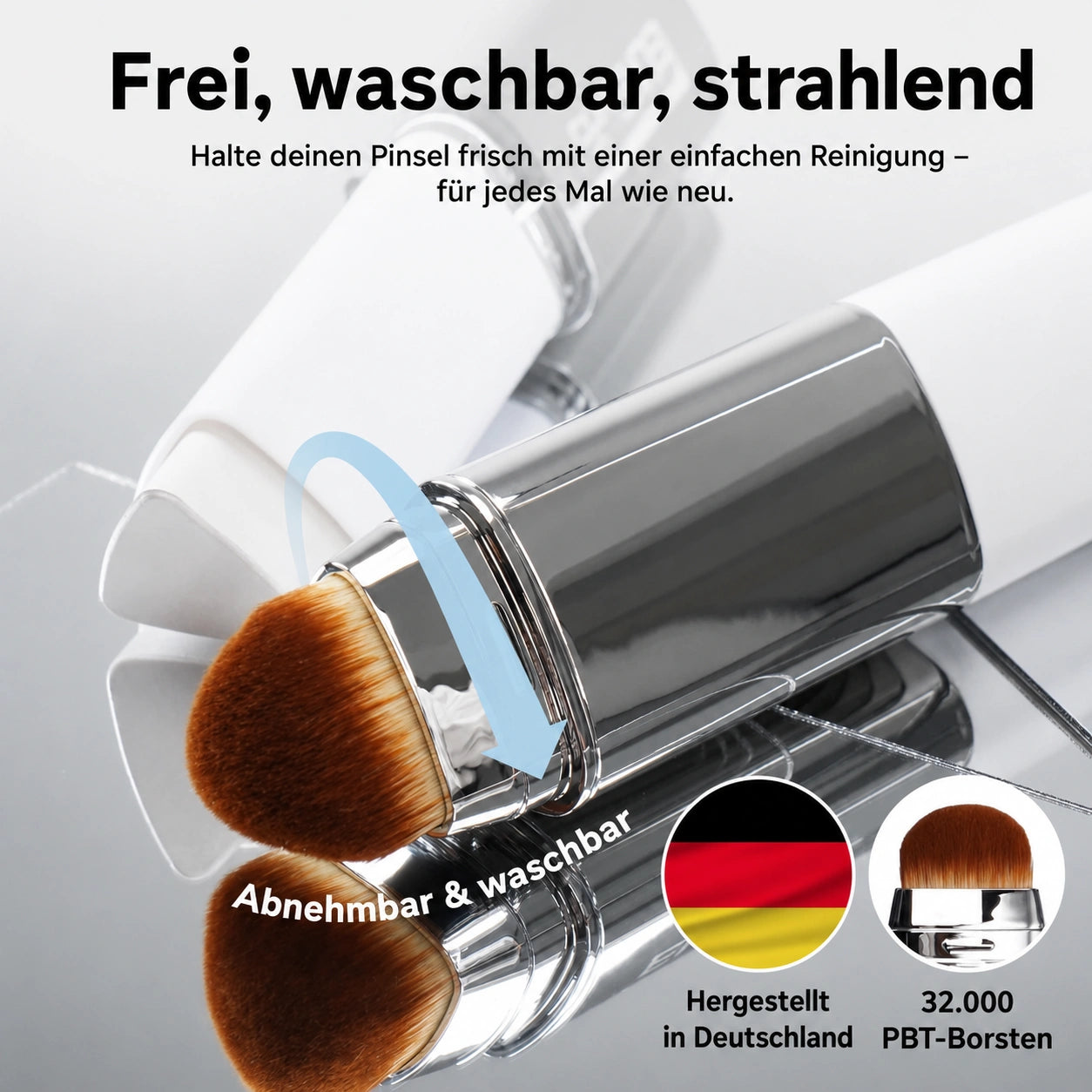 2-in-1-Foundation mit integriertem Pinsel